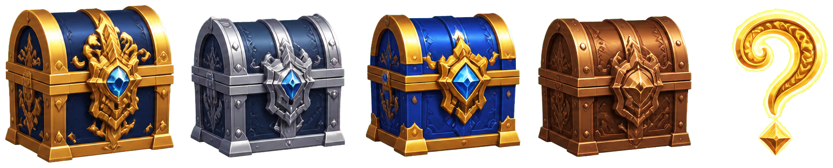 Gold and blue chest